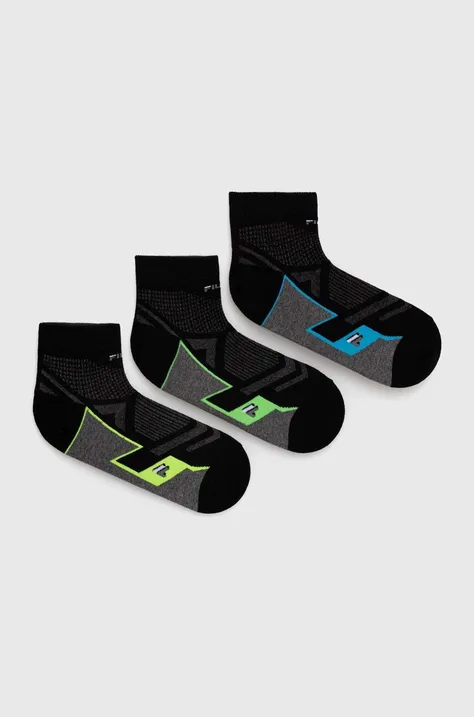 Ponožky Fila 3-pak pánske, čierna farba, F2715