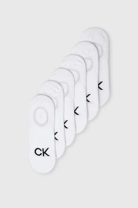 Čarape Calvin Klein 6-pack za muškarce, boja: bijela, 701220501
