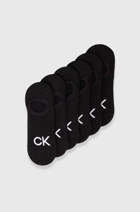 Nogavice Calvin Klein 6-pack moške, črna barva, 701220501