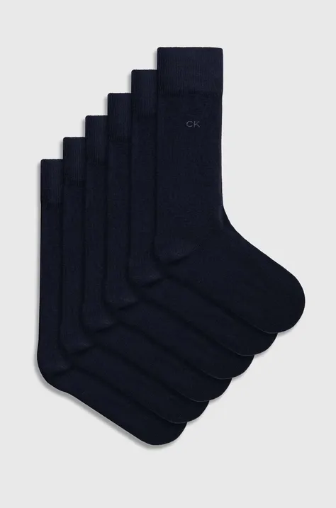 Κάλτσες Calvin Klein 6-pack χρώμα: ναυτικό μπλε, 701220505