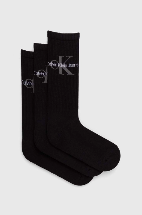 Calvin Klein Jeans skarpetki 3-pack męskie kolor czarny 701220514