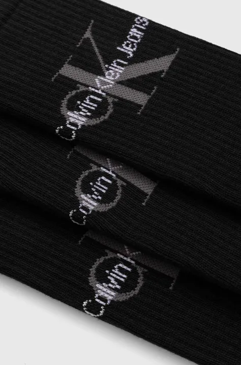 Calvin Klein Jeans skarpetki 3-pack męskie kolor czarny 701220514