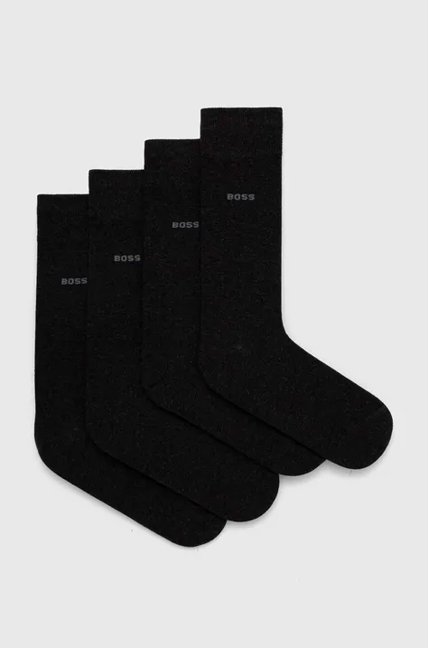 Čarape BOSS 2-pack za muškarce, boja: siva, 50516616