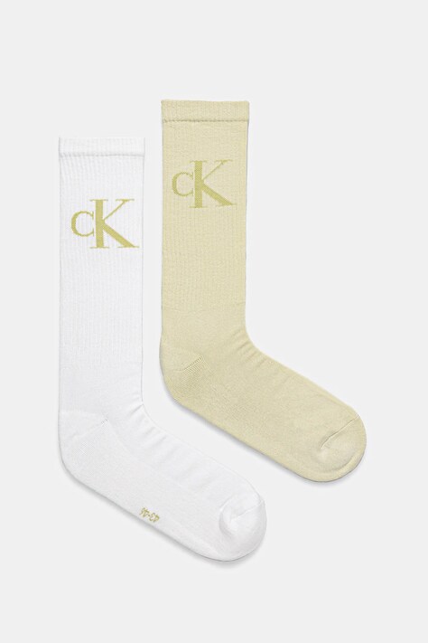 Calvin Klein Jeans skarpetki 2-pack męskie kolor żółty 701228802