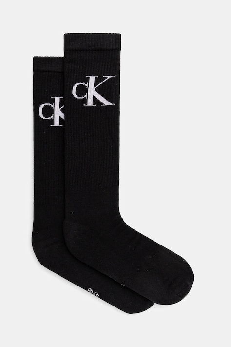 Ponožky Calvin Klein Jeans 2-pak pánske, čierna farba, 701228802