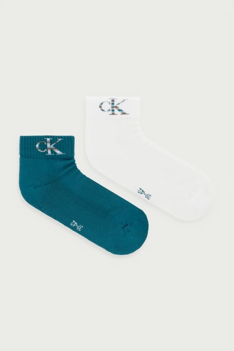 Calvin Klein Jeans skarpety męskie z bawełną 2-pack białe 701228805