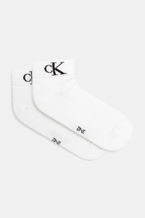 Ponožky Calvin Klein Jeans 2-pack pánské, bílá barva, 701228805