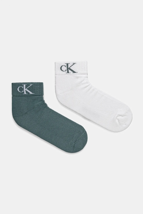 Calvin Klein Jeans skarpetki 2-pack męskie kolor zielony 701228805