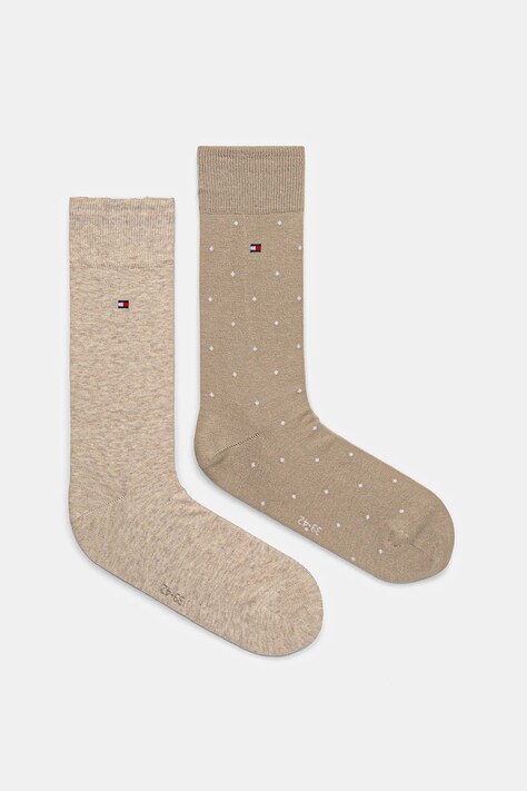 Tommy Hilfiger skarpetki 2-pack męskie kolor beżowy 701230780