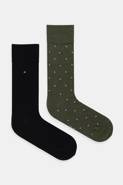 Tommy Hilfiger skarpetki 2-pack kolor zielony 701230780