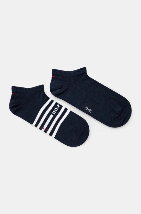 Ponožky Tommy Hilfiger 2-pack pánské, tmavomodrá barva, 701229852