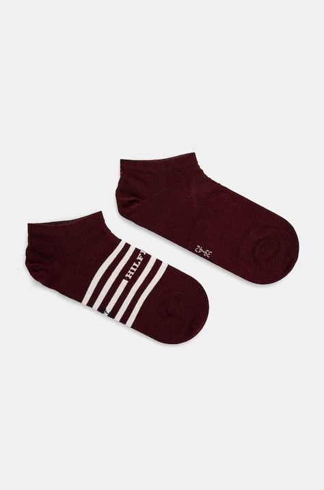 Tommy Hilfiger sosete 2-pack barbati, culoarea bordo, 701229852