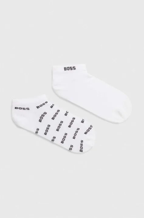 Čarape BOSS 2-pack za muškarce, boja: bijela, 50511423