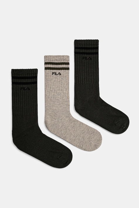 Ponožky Fila 3-pak pánske, zelená farba, F5603