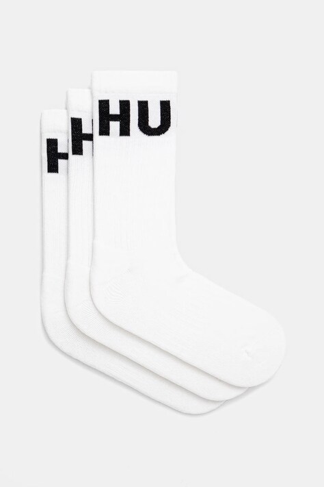HUGO sosete 3-pack barbati, culoarea alb, 50531517