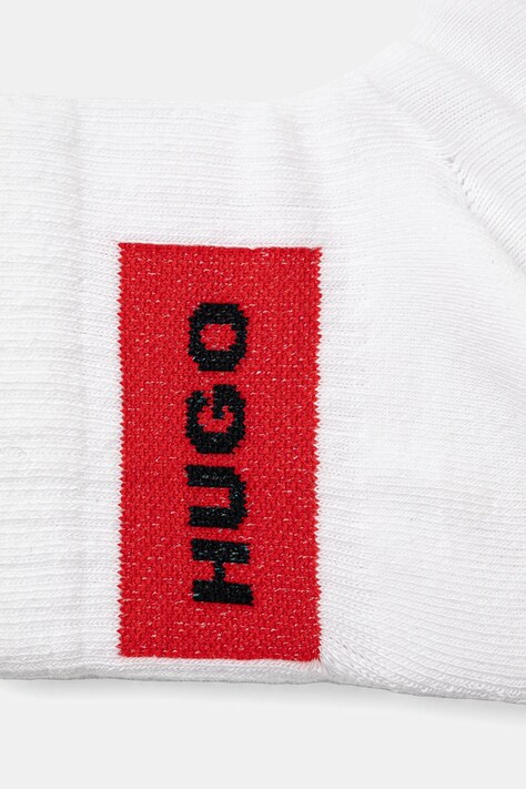 Шкарпетки HUGO 3-pack 3P SH RIB LABEL CC — AA00-LGM0RE, білий — фото 2