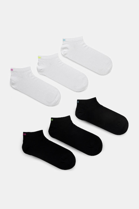 Ponožky HUGO 6-pack pánské, bílá barva, 50516395