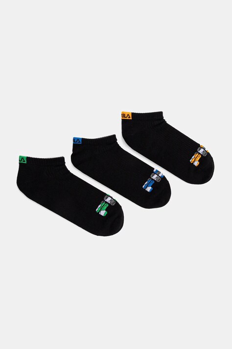 Ponožky Fila 3-pack pánské, černá barva, F2531