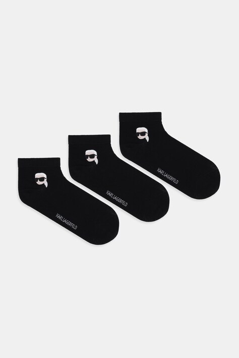 Κάλτσες Karl Lagerfeld 3-pack χρώμα: μαύρο, A4M47044