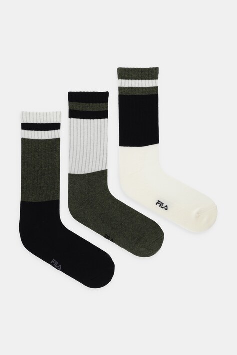 Fila skarpetki 3-pack kolor zielony F5370