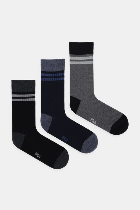 Ponožky Fila 3-pack šedá barva, F5403