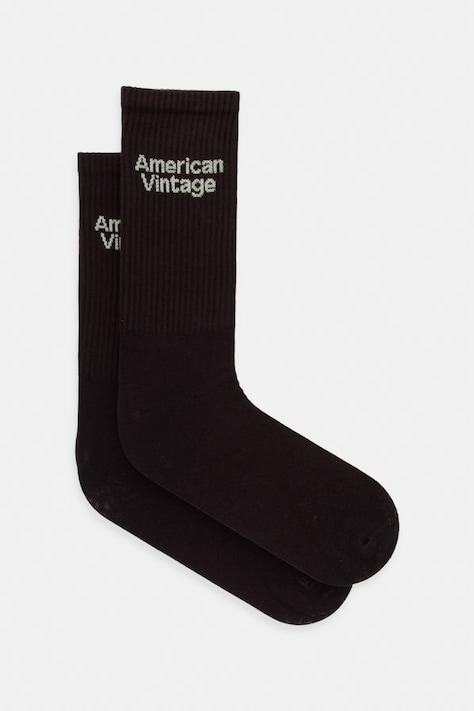 Κάλτσες American Vintage χρώμα: καφέ, CLY00B