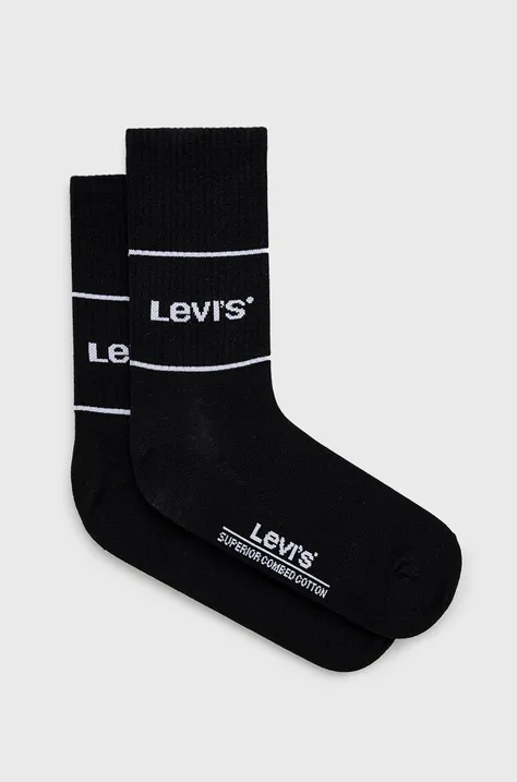 Κάλτσες Levi's χρώμα: μαύρο