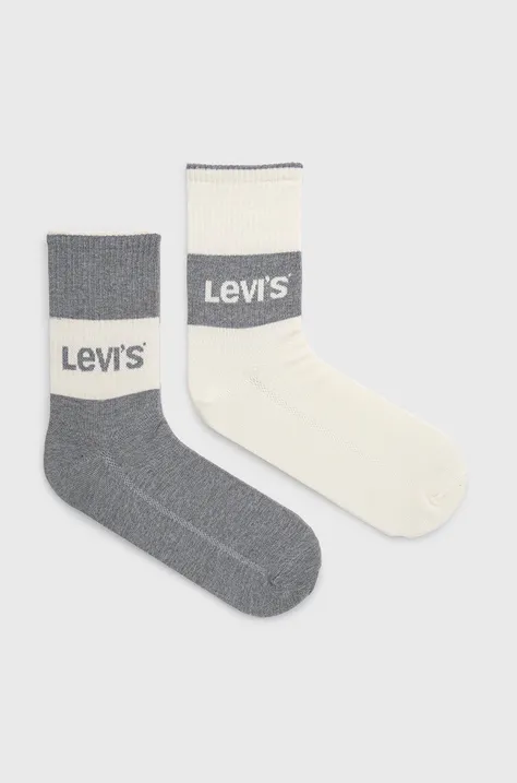 Κάλτσες Levi's χρώμα: γκρι