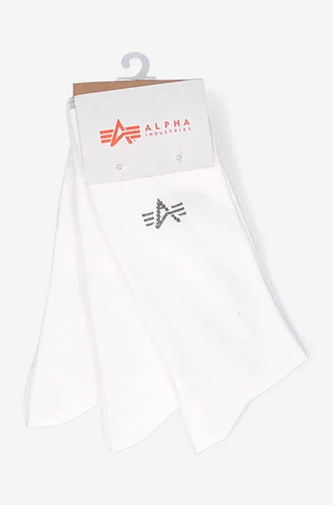 Alpha Industries socks Basic socks white color