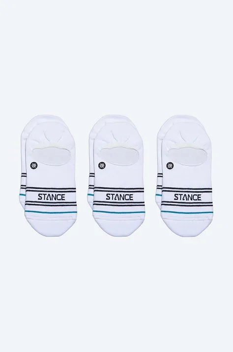 Ponožky Stance Basic 3-pack bílá barva, A145D20SRO-WHT