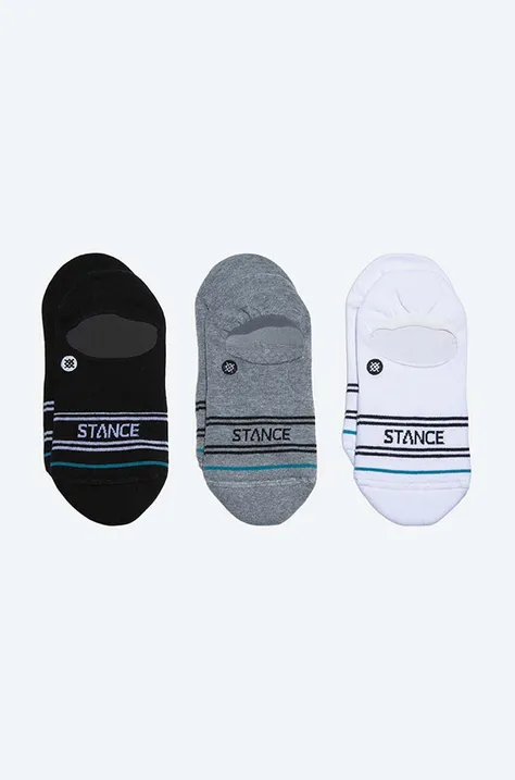 Ponožky Stance Basic 3-pack šedá barva, A145D20SRO-WHT