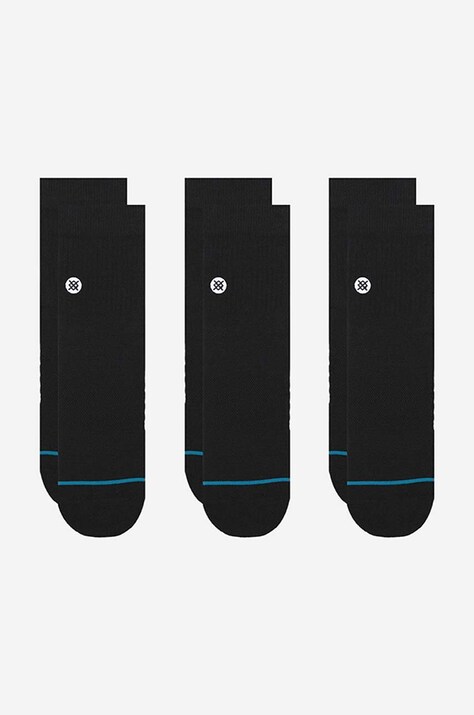Stance șosete Icon Quarter 3-pack culoarea negru A356A21IQP-WHT
