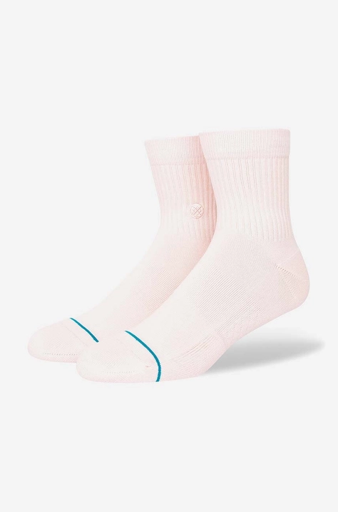 Stance socks Icon Quarter pink color