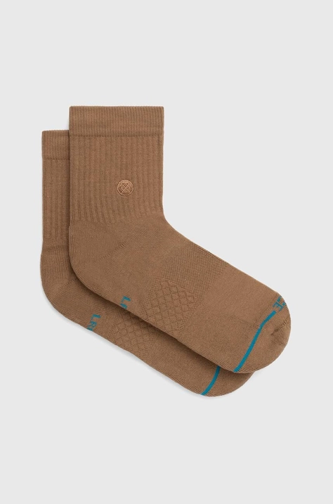 Stance socks Icon Quarter brown color