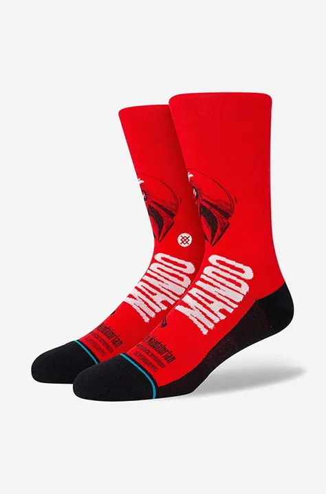 Ponožky Stance Mando West A545A22MAN-RED, červená farba