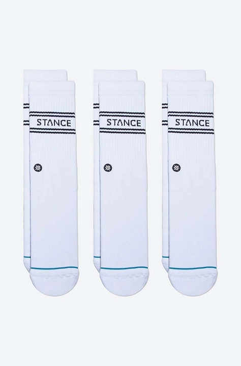 Stance șosete Basic 3-pack culoarea alb A556D20SRO-WHT