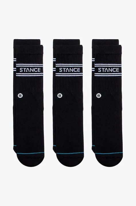 Κάλτσες Stance Basic 3-pack χρώμα μαύρο A556D20SRO