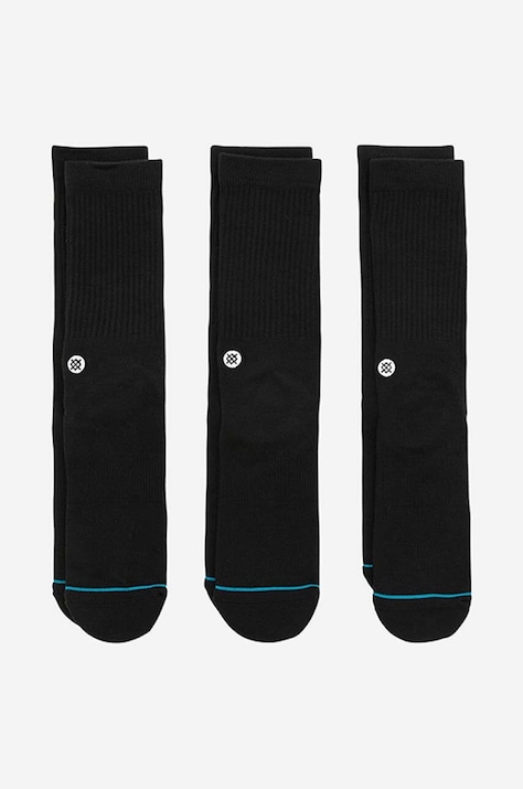 Čarape Stance Icon 3-pack boja: crna, M556D18ICP-WHT