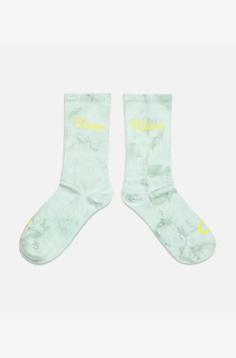 Памучни чорапи CLOTTEE в зелено
