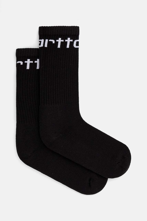 Ponožky Carhartt WIP I029422.BLACK.WHIT-BLACK.WHIT, čierna farba