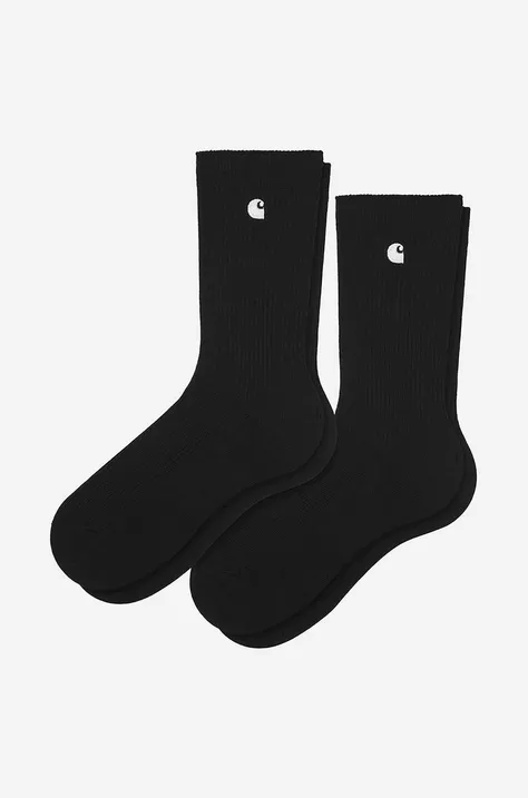 Čarape Carhartt WIP Madison Pack Socks 2-pack boja: crna, I030923-BLACK/WHIT