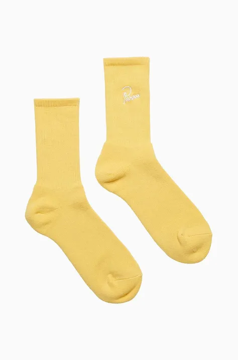 Ponožky by Parra Logo Crew žlutá barva, 48460.PALEYELLOW-PALE.YELLO