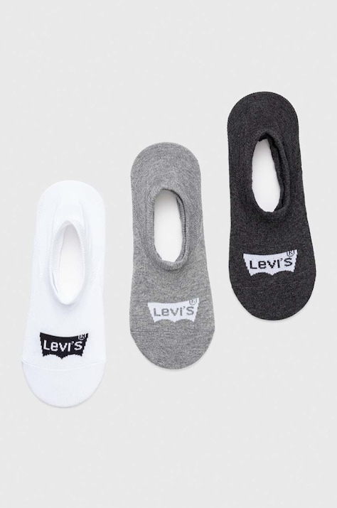 Шкарпетки Levi's 2-pack колір сірий