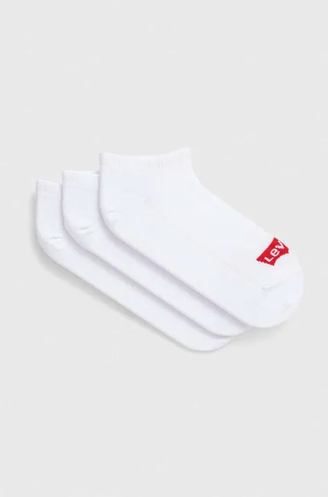 Κάλτσες Levi's 3-pack χρώμα: άσπρο