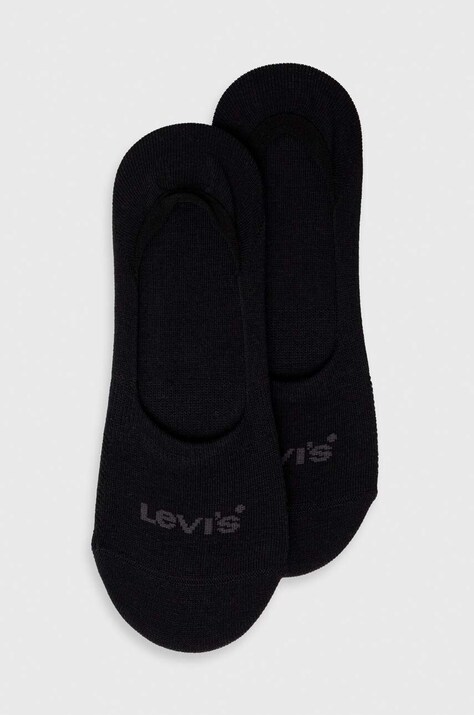 Ponožky Levi's 2-pack černá barva