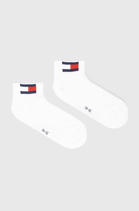 Κάλτσες Tommy Jeans 2-pack χρώμα: άσπρο