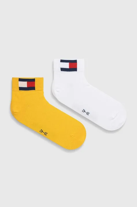 Ponožky Tommy Jeans 2-pak žltá farba