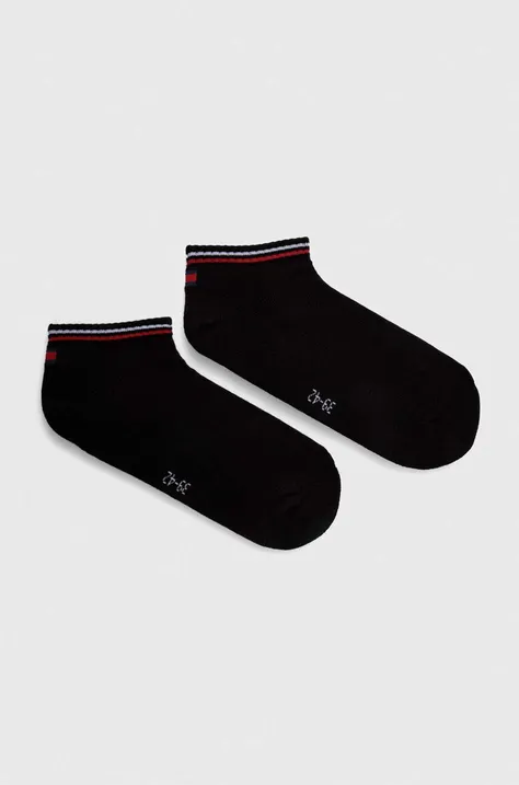 Κάλτσες Tommy Jeans 2-pack χρώμα: μαύρο 701228178