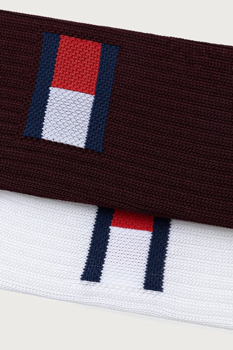 Tommy Jeans Skarpety z bawełną 2-pack bordowe 701228222