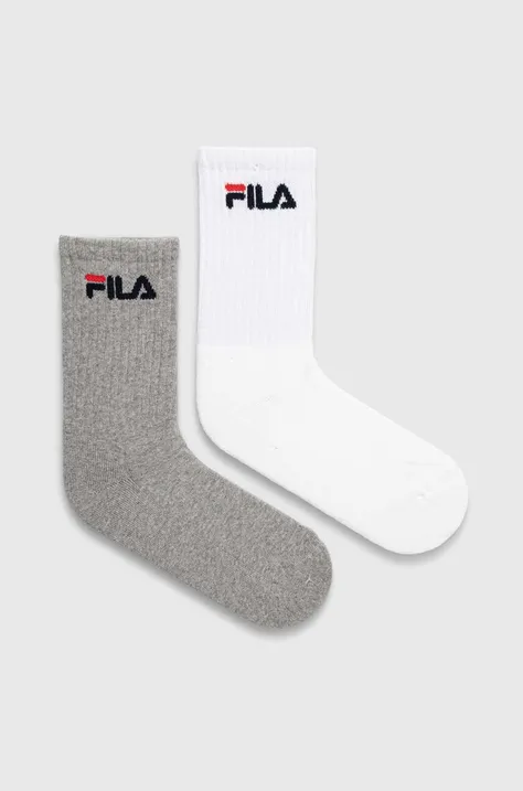 Ponožky Fila 2-pack šedá barva, F4401